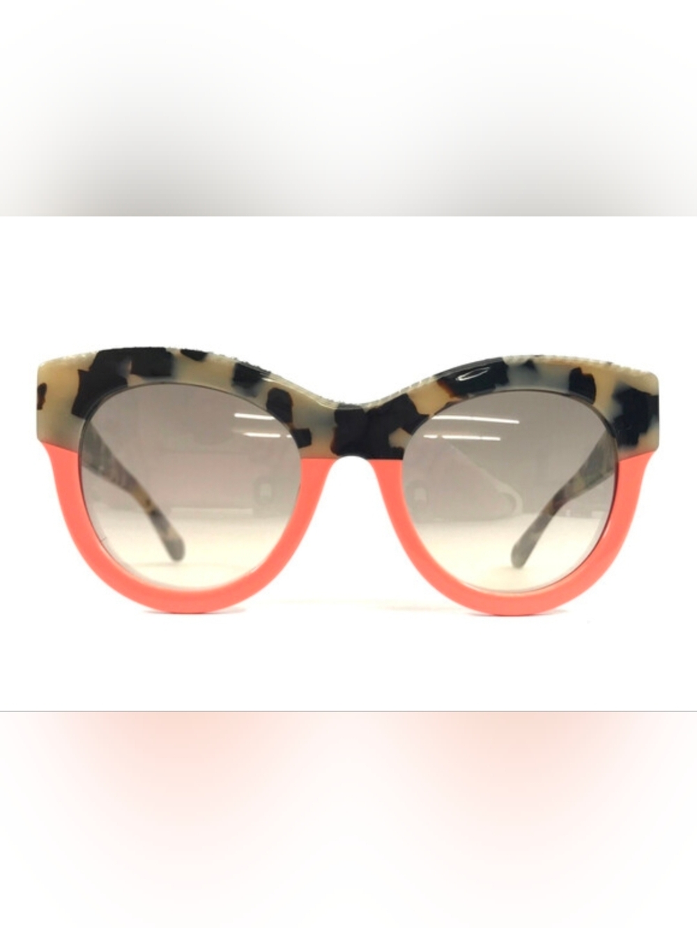 Stella McCartney Tortoise & Coral Round Sunglasses
